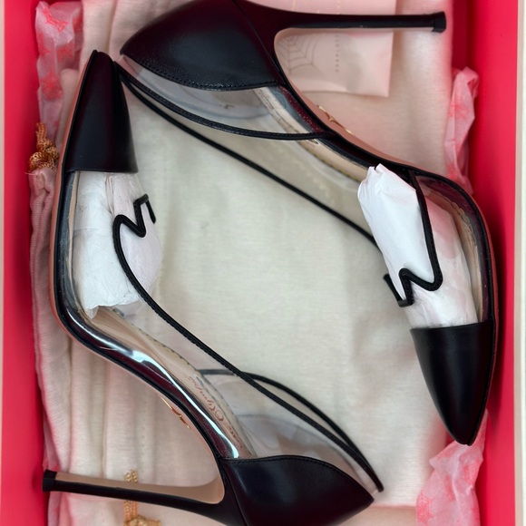 Charlotte Olympia Black Leather Pumps - Picture 4 of 6